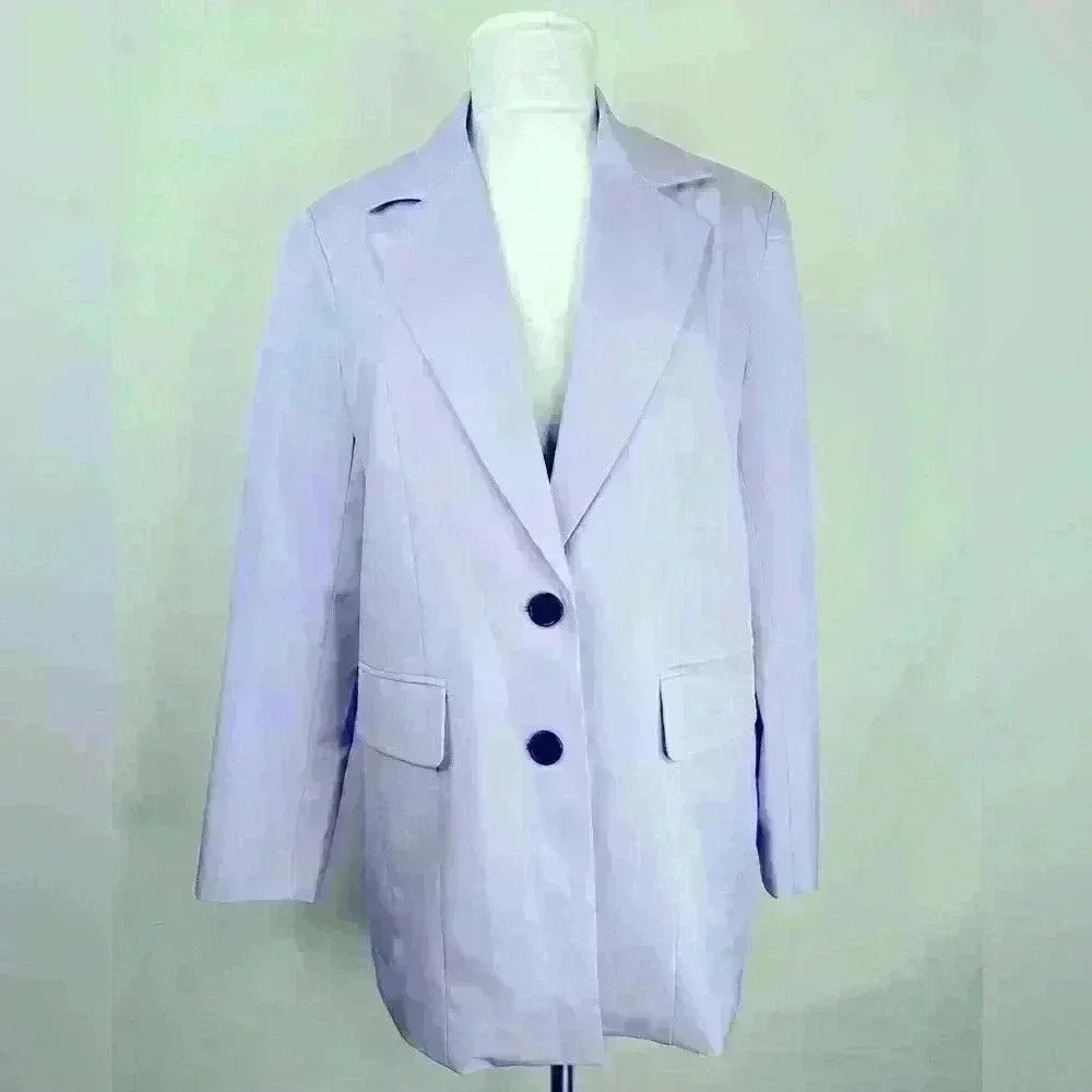 Avec Les Filles‎ Women’s Boyfriend Lined Blazer Size M Lavender